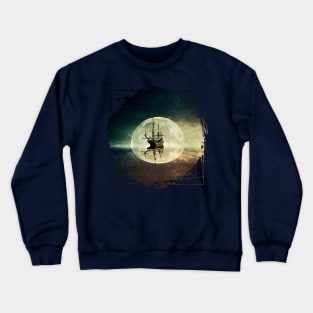 moonlight ship Crewneck Sweatshirt